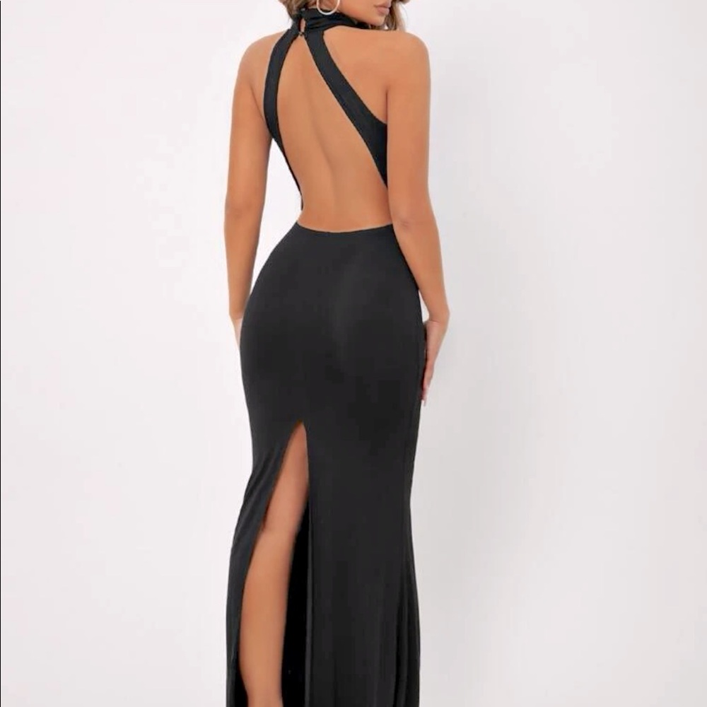NEW final price Halter Mermaid Slit Maxi Dress Sz L(8/10)
